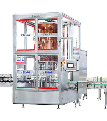 কেনা 8 10 12 মাথা স্বয়ংক্রিয় ক্যাপিং মেশিন ঘূর্ণন পাম্প 6000BPH অনলাইনে উৎপাদন