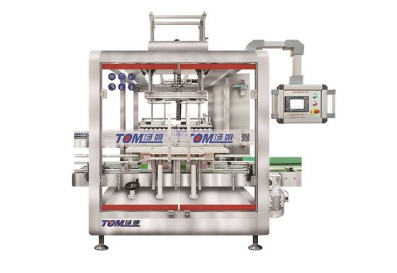 কেনা স্টেইনলেস স্টীল 304 স্বয়ংক্রিয় পিক আপ বোতল শীর্ষ লোড কেস প্যাকার অনলাইনে উৎপাদন