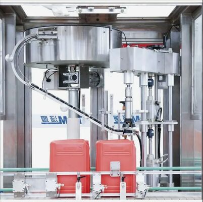 কেনা ইন্টেলিজেন্ট অটোমেটিক নিউম্যাটিক স্কয়ার বালতি ফিলার সিলার ক্যাপার & লেবেলার গ্লাস / প্লাস্টিকের বোতল 5-30 লিটার অনলাইনে উৎপাদন