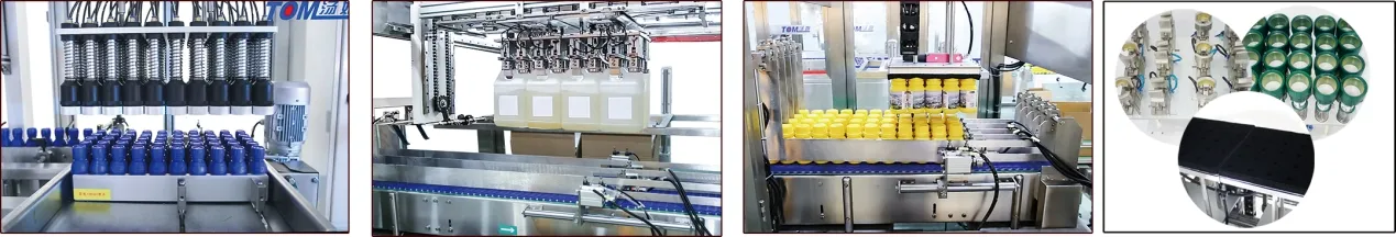 1l-5l ভোজ্য তেল মশলা তেল সস রস ভিনেগার উচ্চ গতির স্বয়ংক্রিয় ফিলিং ক্যাপিং এবং প্যাকিং মেশিন 9